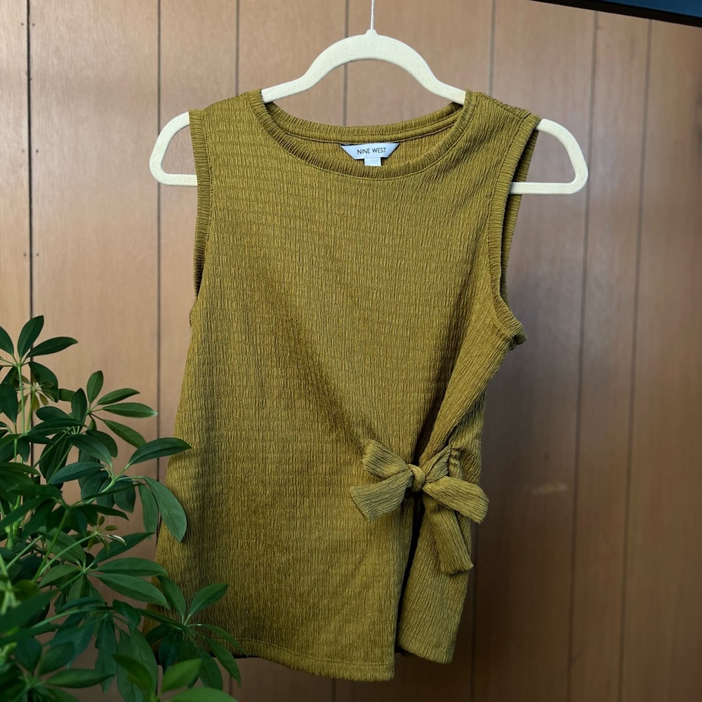 Nine West Olive Sleeveless Top